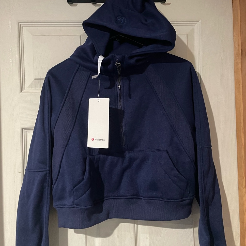 Lululemon Athletica Navy Scuba Half zip Hoodie *READ DESCRIPTION*